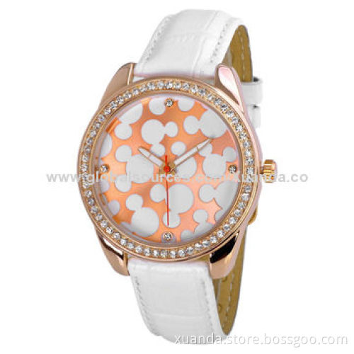 Custom promotion vogue leather strap watch, are best seller